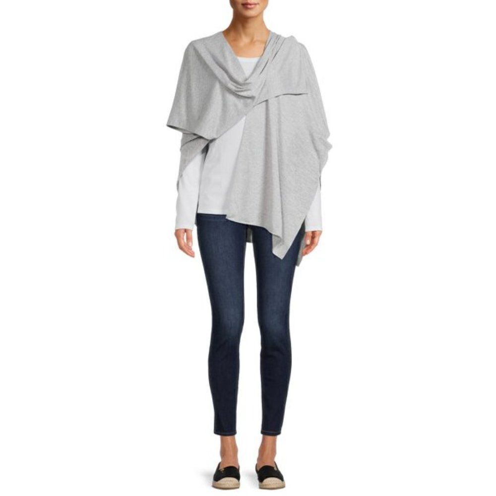 Women's Gray Multi Wear Wrap - Picture 2 of 7
